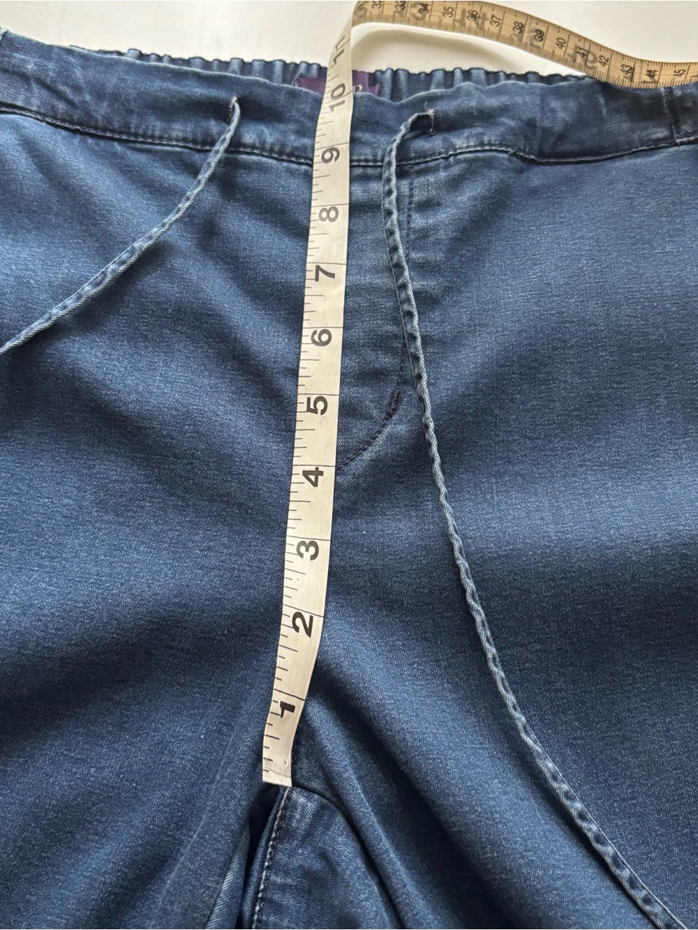 NYDJ pull on wide leg jeans 8 mid rise stretch drawstring lift tuck technology - Picture 14 of 15